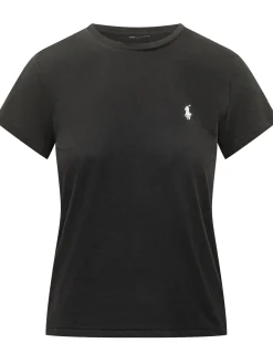 Crewneck T-shirt with Logo Embroidery