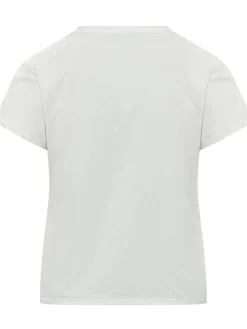 Crewneck T-shirt with Logo Embroidery