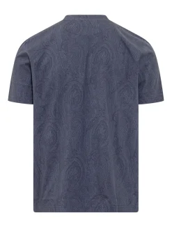Crew Neck T-shirt With Paisley Pattern