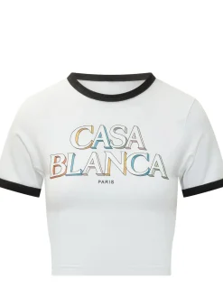 Cropped Baby T-shirt with Lettering