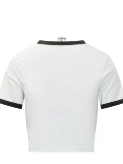 Cropped Baby T-shirt with Lettering