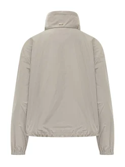 Cropped Jacket with Zip and Pockets