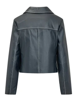 Cropped Leather Jacket