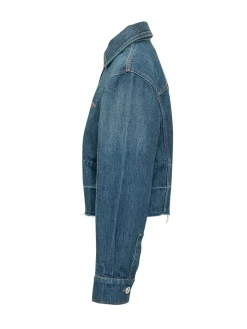 Cropped Shirt with Frayed Hem