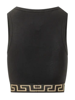 Cropped Top with Decorated Band
