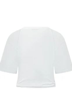 Cropped T-shirt with Animal Print Number