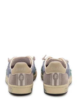 Denim and Suede Sneakers