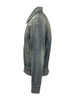 Denim Jacket with Classic Collar