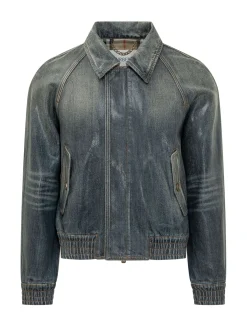 Denim Jacket with Classic Collar