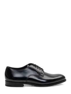 Derby Shoes with Lace Up and Rounded Toe