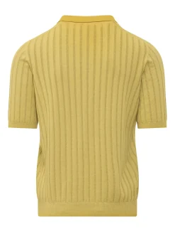 Derby Short Sleeve Ribbed Knit Polo