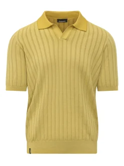 Derby Short Sleeve Ribbed Knit Polo