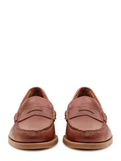 Dolphin Loafers with Visible Stitching