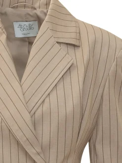 Double Breasted Pinstripe Blazer