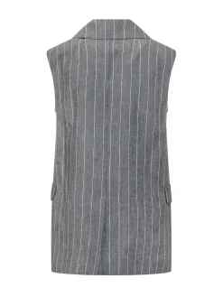 Double-Breasted Pinstripe Vest