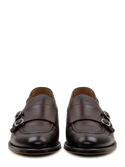 Double Buckle Loafers in Leather