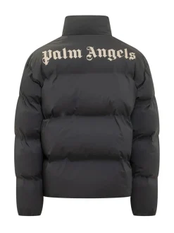 Down Jacket High Neck Zip with Logo