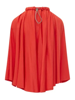 Draped High Neck Top