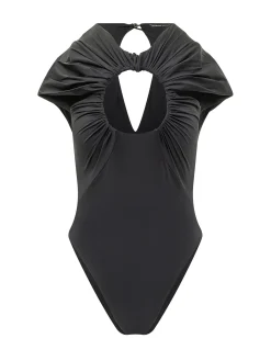 Draped One Piece Swimsuit