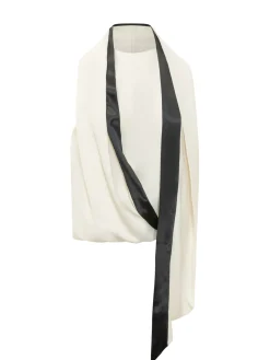 Draped Top with Contrast Band