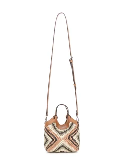 Dua Handbag with Geometric Woven Texture