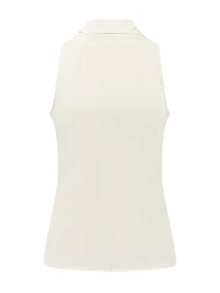 Ecary Sleeveless Top with Draped Neck