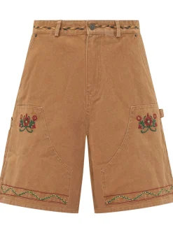 Embroidered Floral Shorts