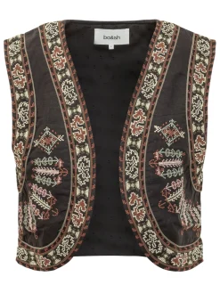 Embroidered Vest with Geometric Patterns