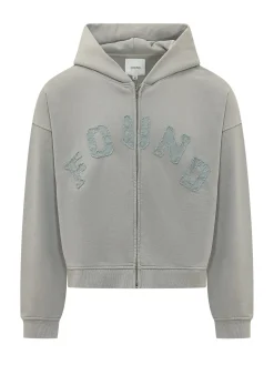 Felpa con Cappuccio e Zip con Logo