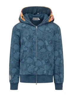 Felpa con Cappuccio Zip Fit Giapponese