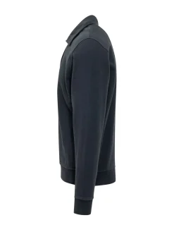 Felpa con Mezza Zip e Colletto