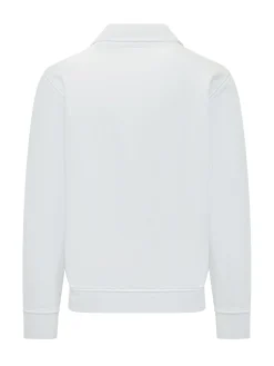 Felpa con Mezza Zip e Colletto