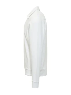 Felpa con Mezza Zip e Colletto