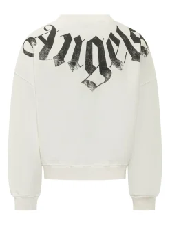 Felpa Loose con Logo sul Collo
