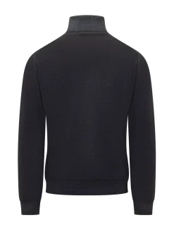 Filippo De Laurentiis Dark Grey Wool Turtleneck Sweater