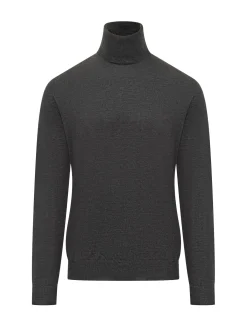 Filippo De Laurentiis Grey Wool Turtleneck