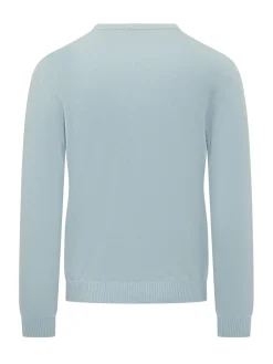 Fine Knit Crew Neck Sweater with Long Sleeves