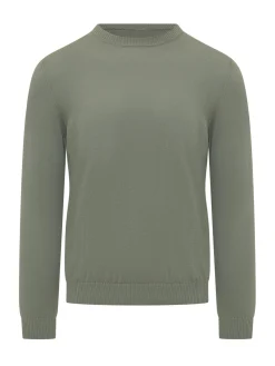 Fine Knit Crew Neck Sweater with Long Sleeves