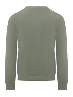 Fine Knit Crew Neck Sweater with Long Sleeves