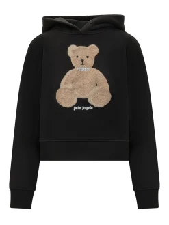 Fitted Hoodie with Bear Print