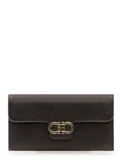 Flap Wallet with Metal Detail
