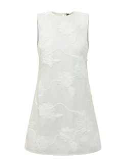 Floral Embroidered Mini Dress