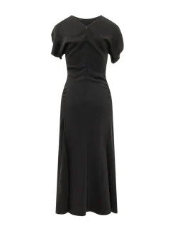 Gathered Detail Midi Dress