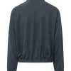 Giacca Blouson con Zip e Collo Alto