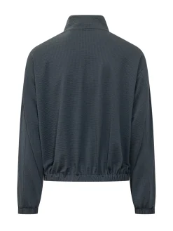 Giacca Blouson con Zip e Collo Alto