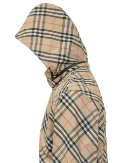 Giacca con Zip e Motivo Check