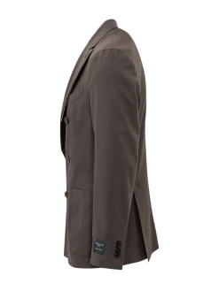 Giacca Doppiopetto con Tasche Applicate
