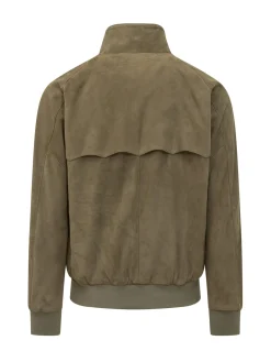 Giacca G9 in Pelle Scamosciata con Zip