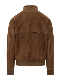 Giacca G9 in Pelle Scamosciata con Zip