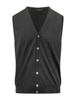 Gilet in Lana Filippo De Laurentiis Grigio con Bottoni